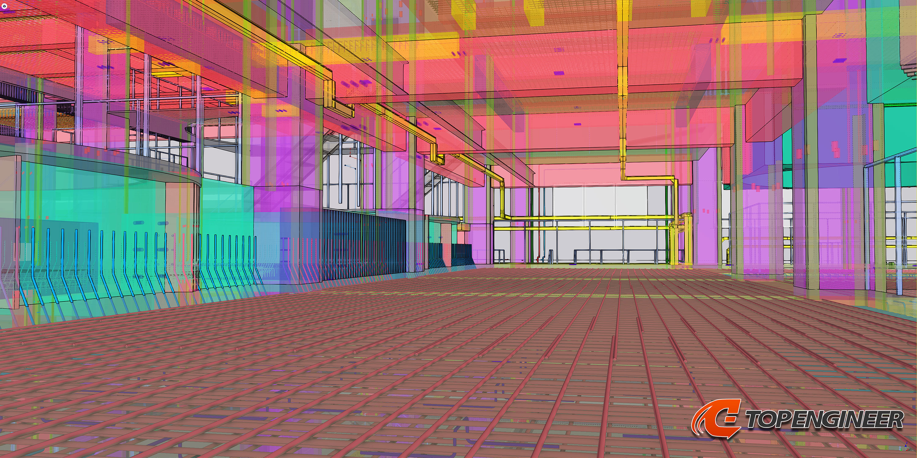 BIM model for production building in Tekla Structures