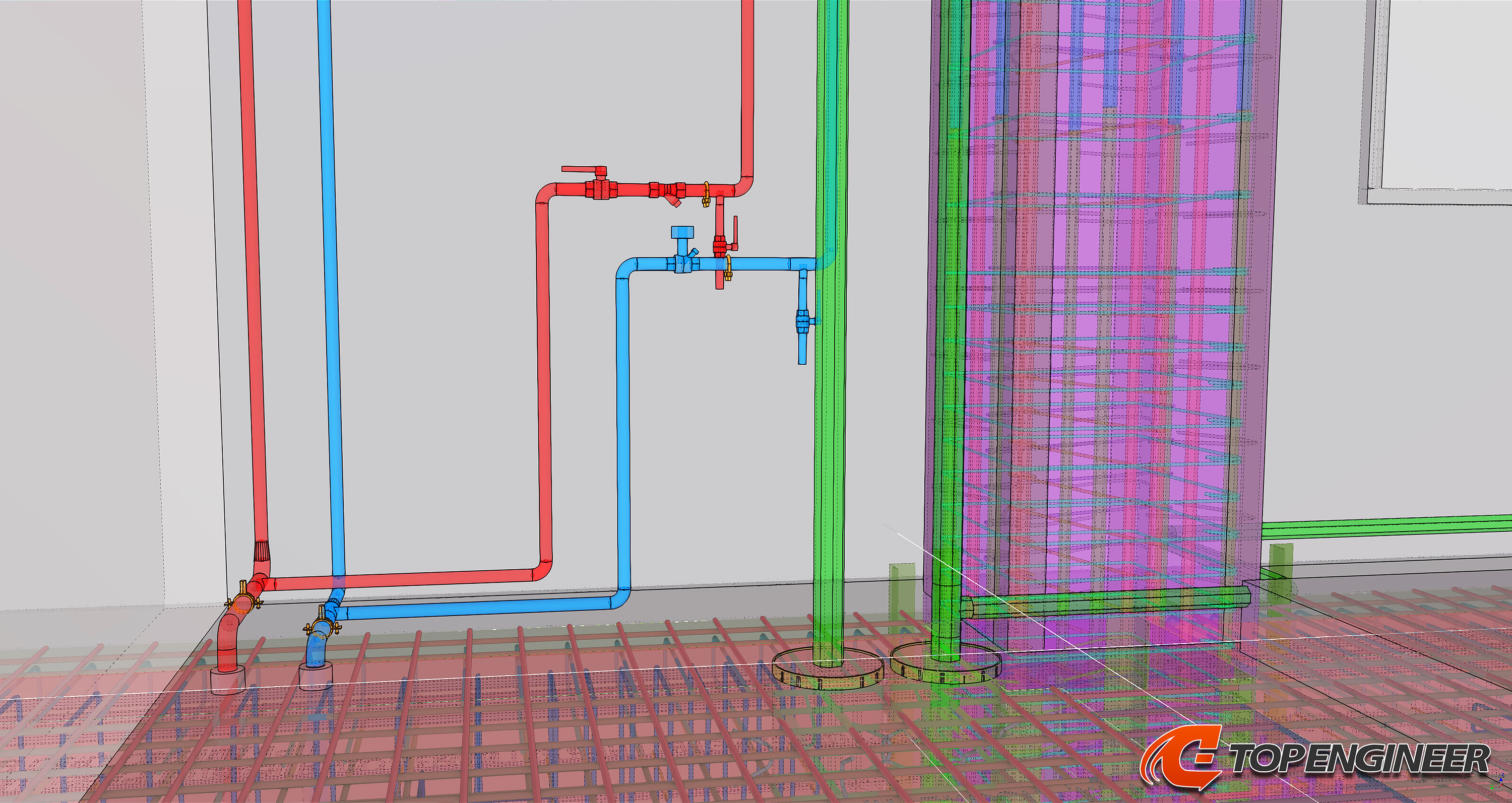 BIM model for production building in Tekla Structures
