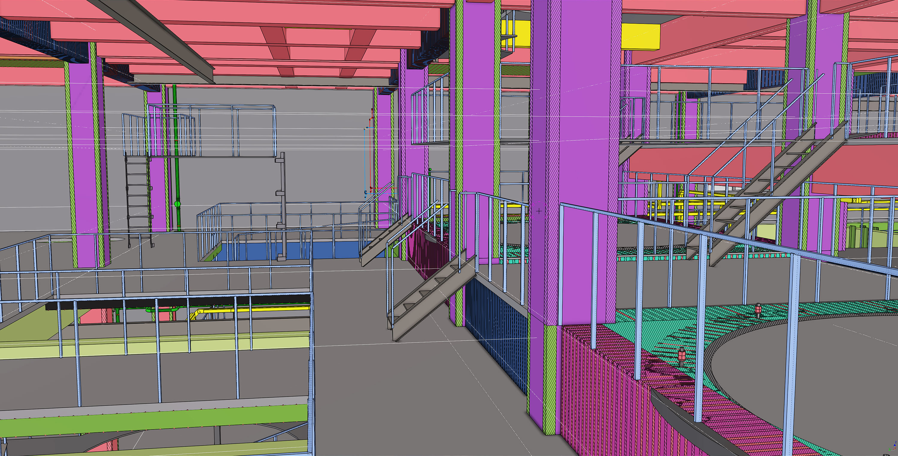 BIM model for production building in Tekla Structures
