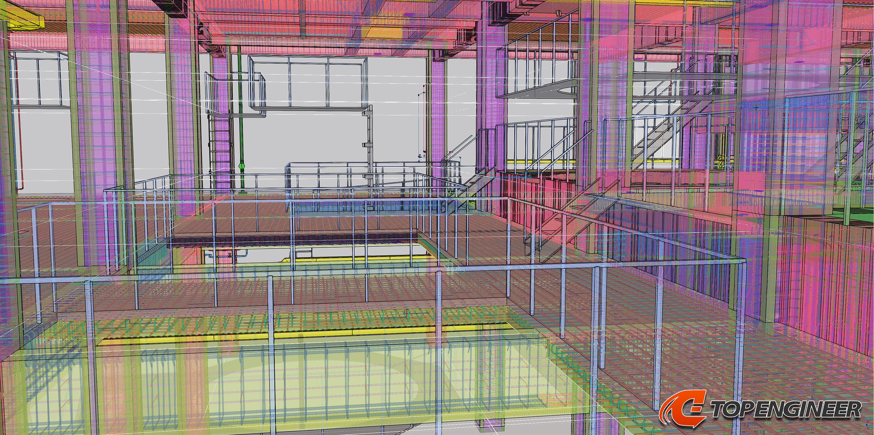 BIM model for production building in Tekla Structures