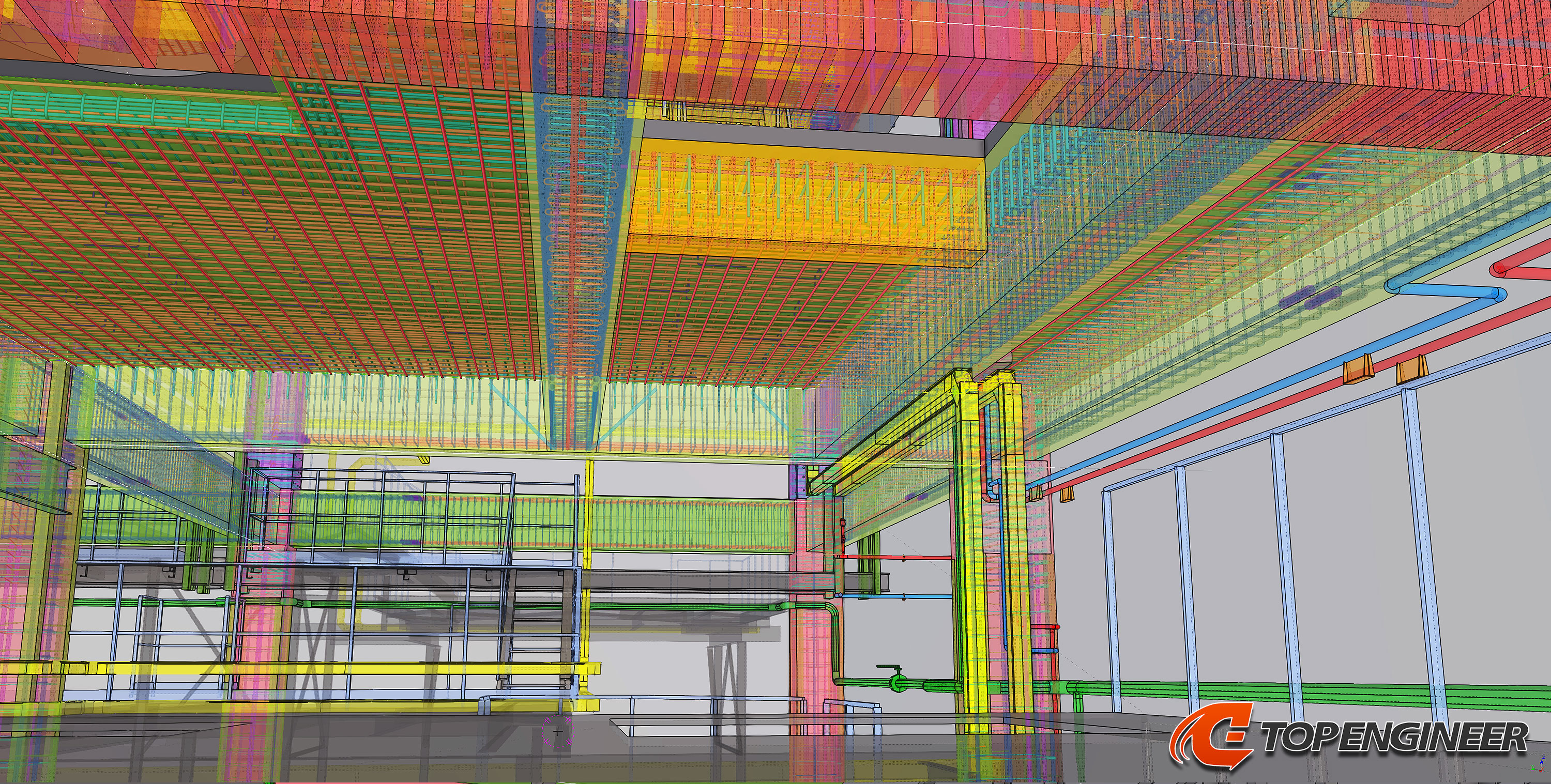 BIM model for production building in Tekla Structures
