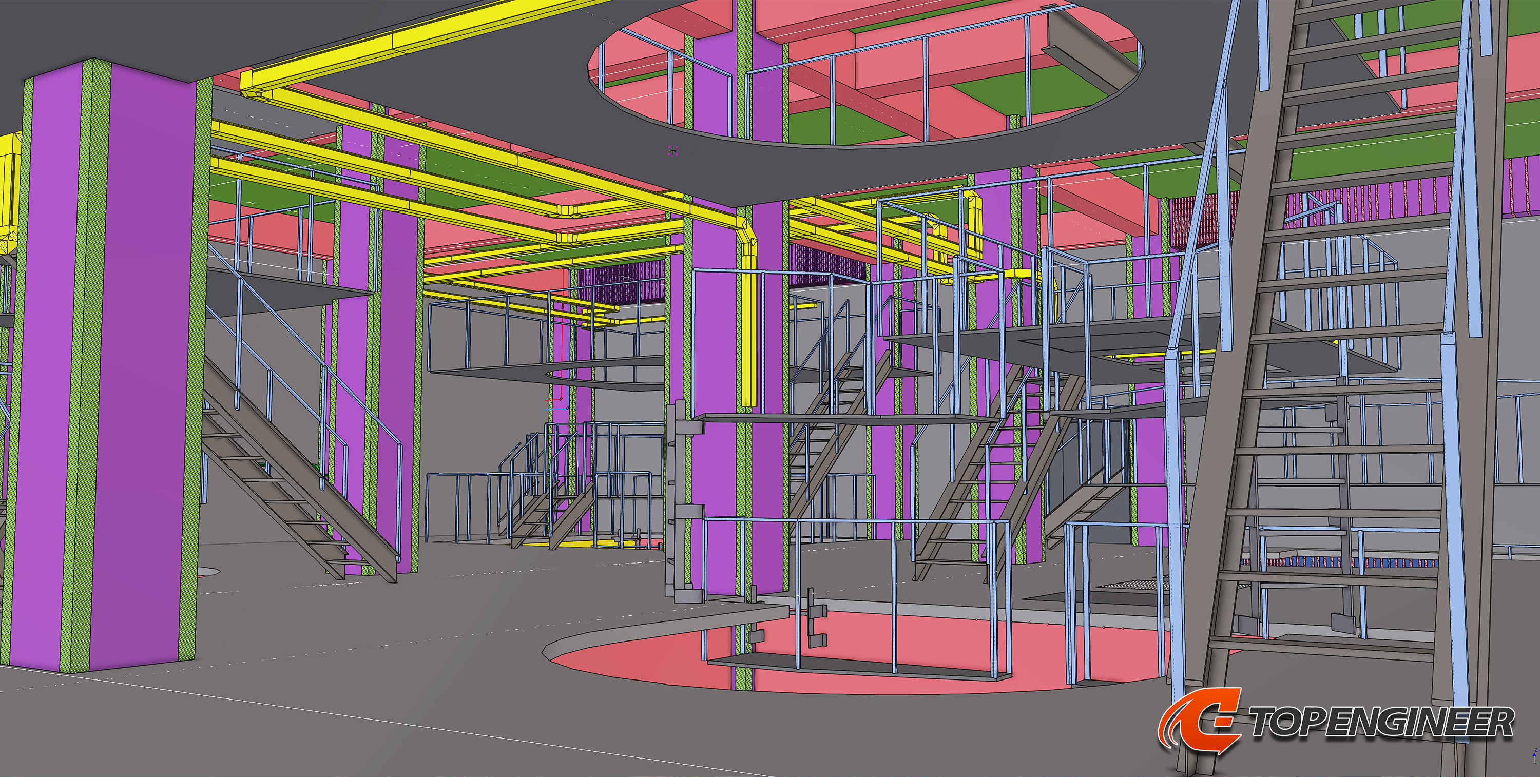 BIM model for production building in Tekla Structures