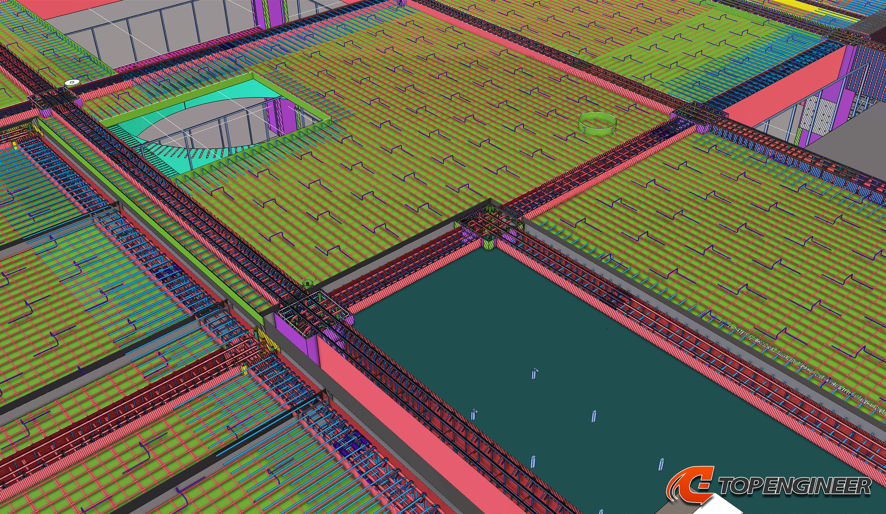 BIM model for production building in Tekla Structures