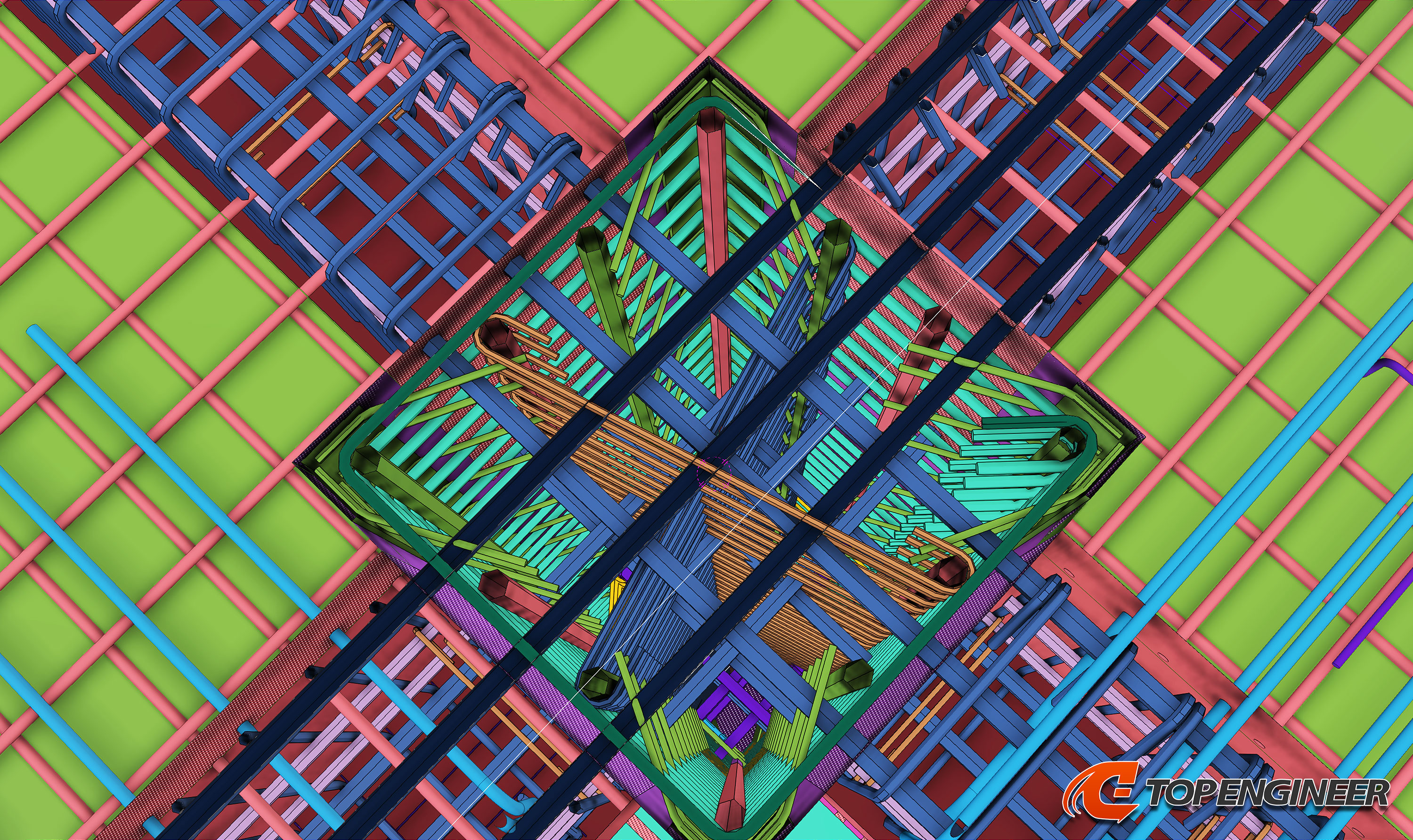 BIM model for production building in Tekla Structures