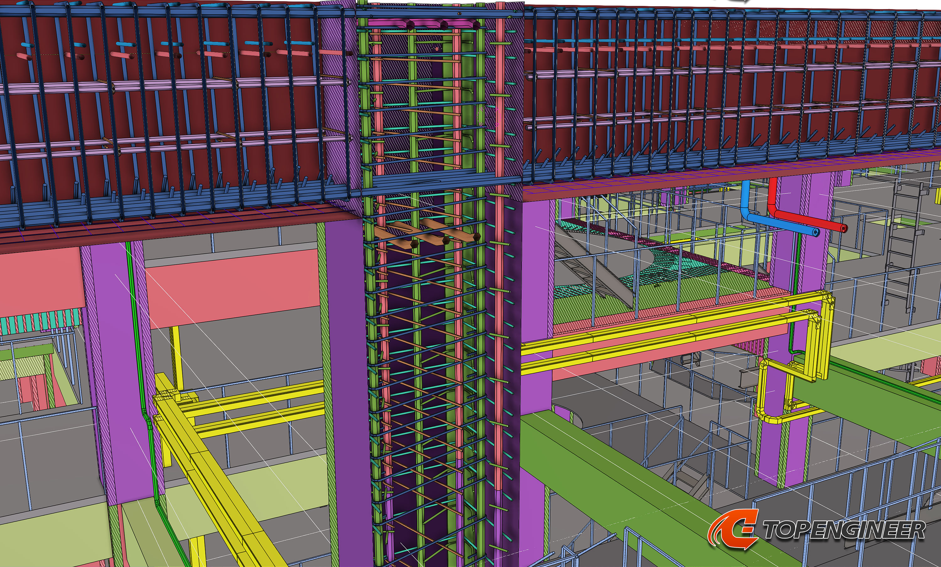 BIM model for production building in Tekla Structures
