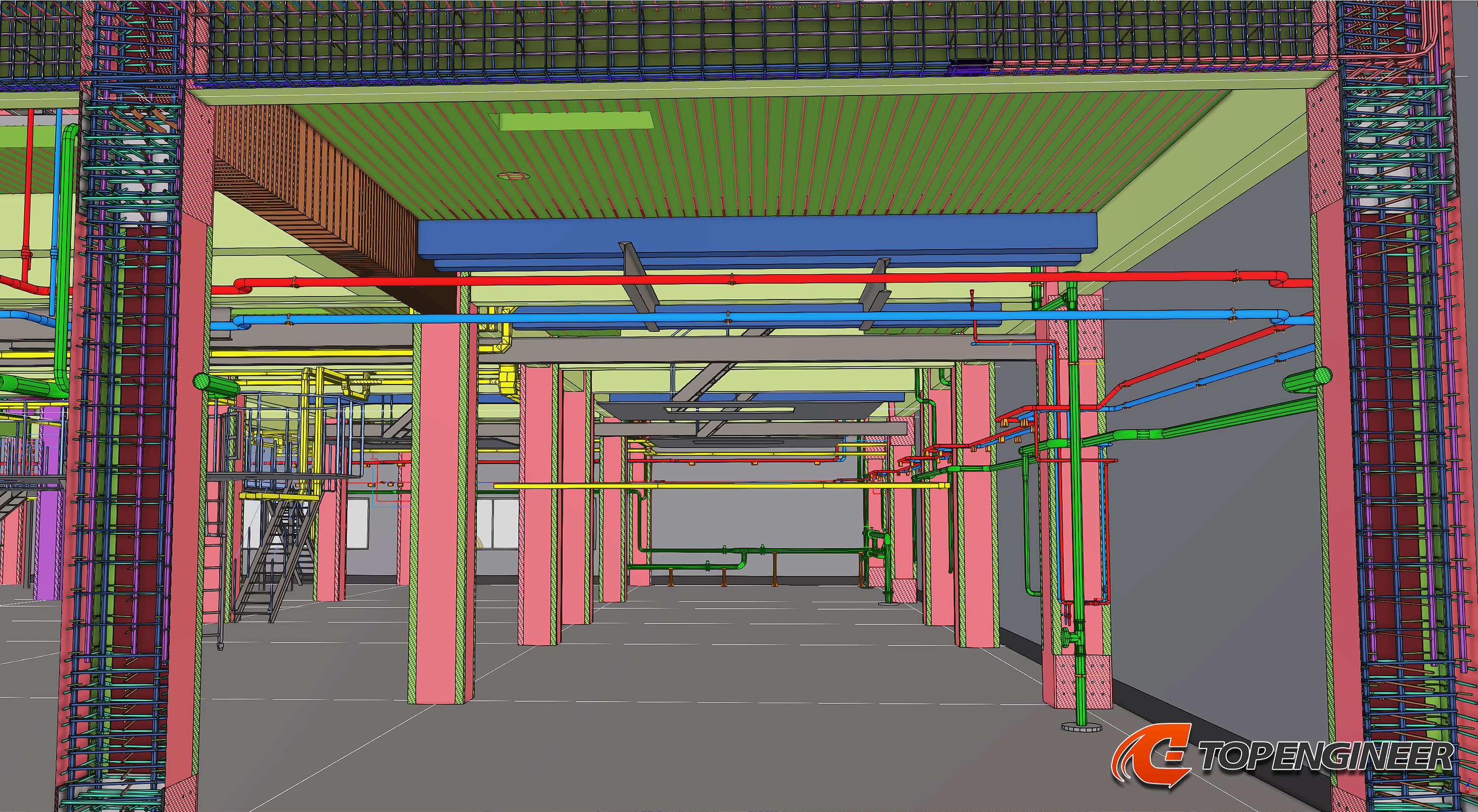 BIM model for production building in Tekla Structures