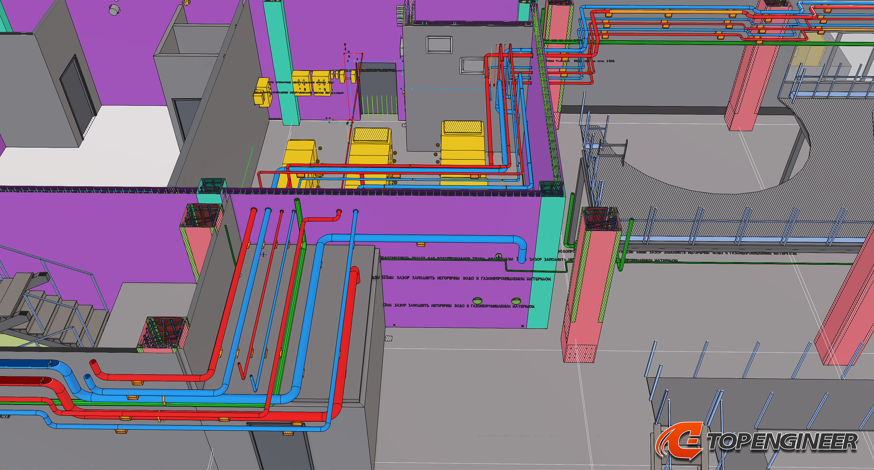 BIM model for production building in Tekla Structures