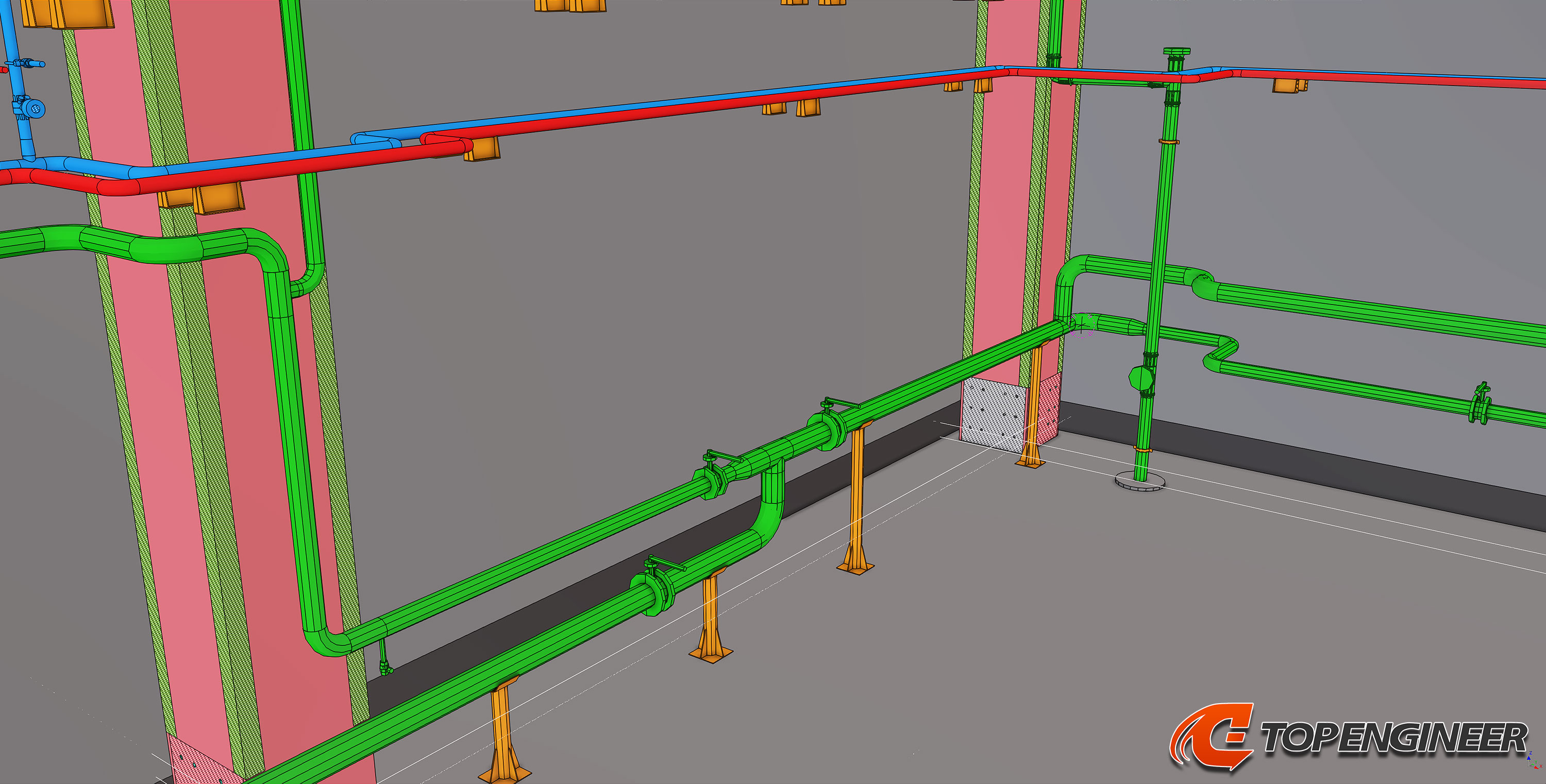 BIM model for production building in Tekla Structures