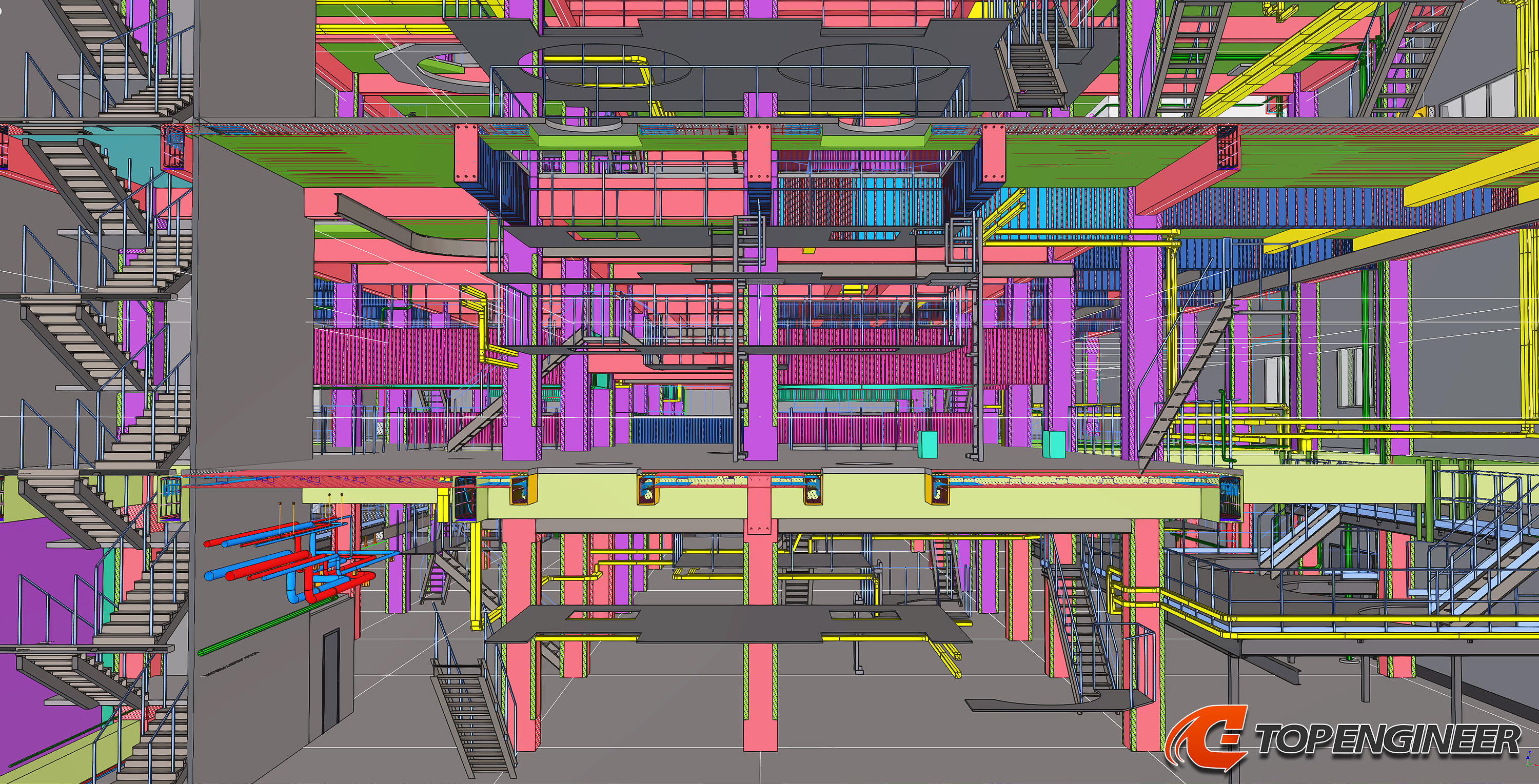 BIM model for production building in Tekla Structures
