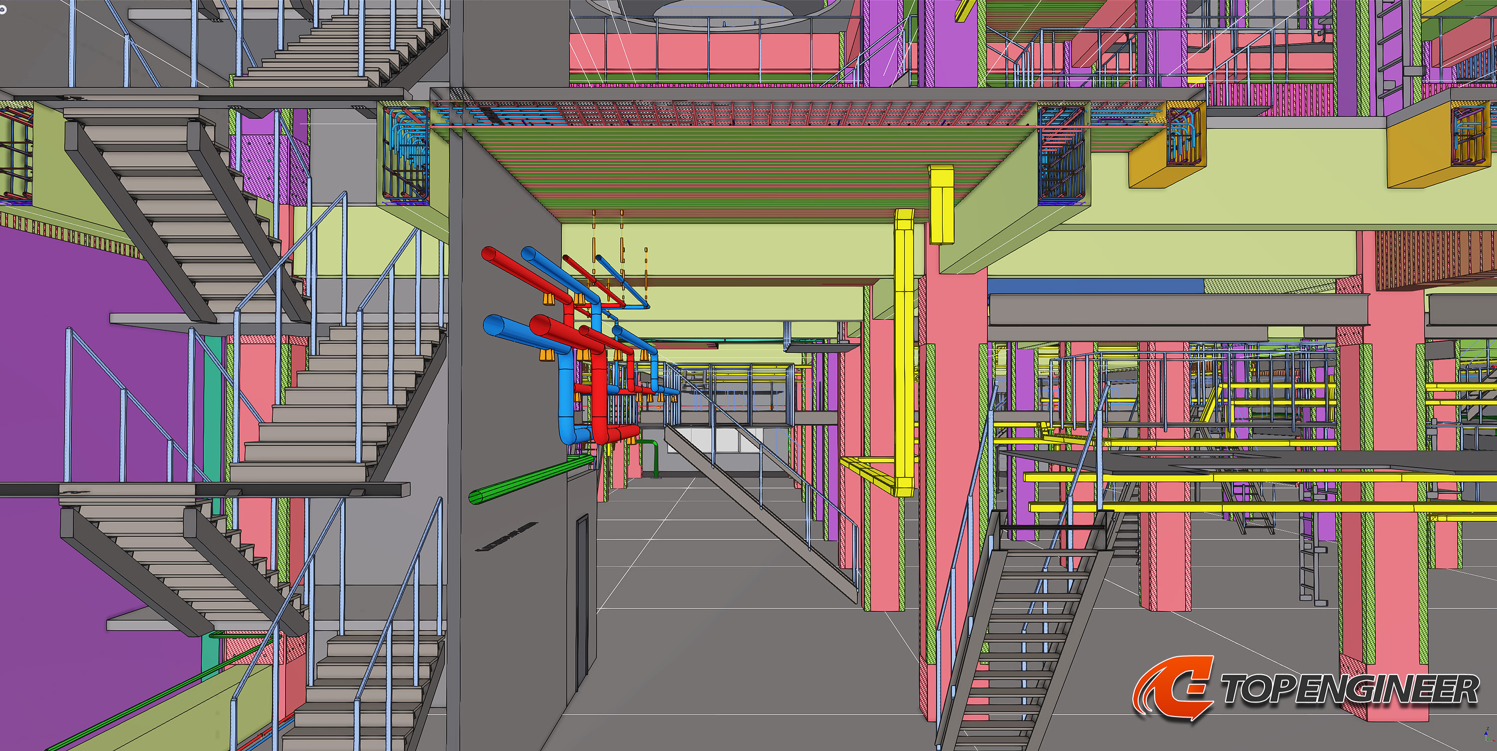 BIM model for production building in Tekla Structures