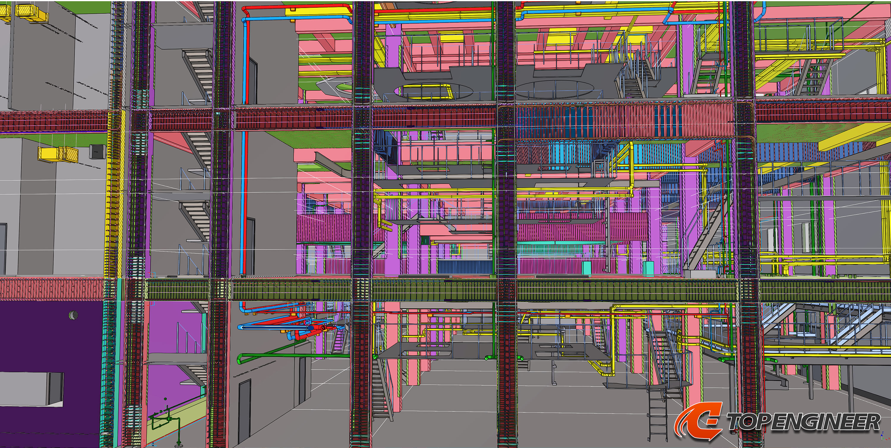 BIM model for production building in Tekla Structures