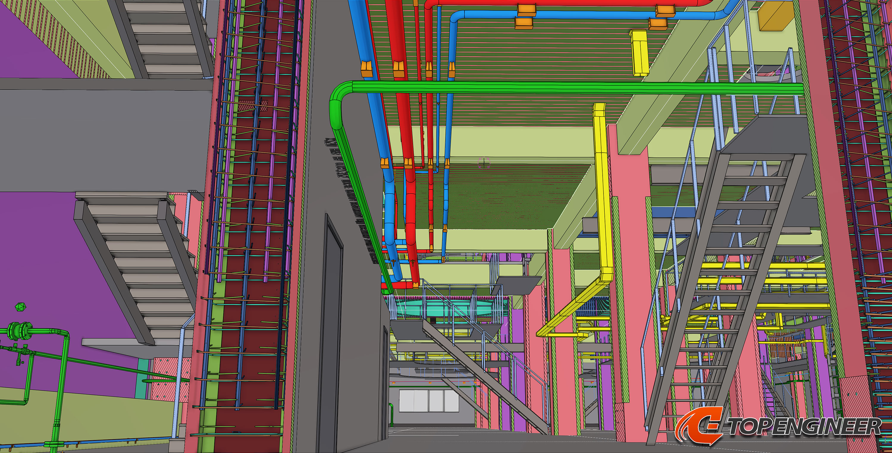 BIM model for production building in Tekla Structures