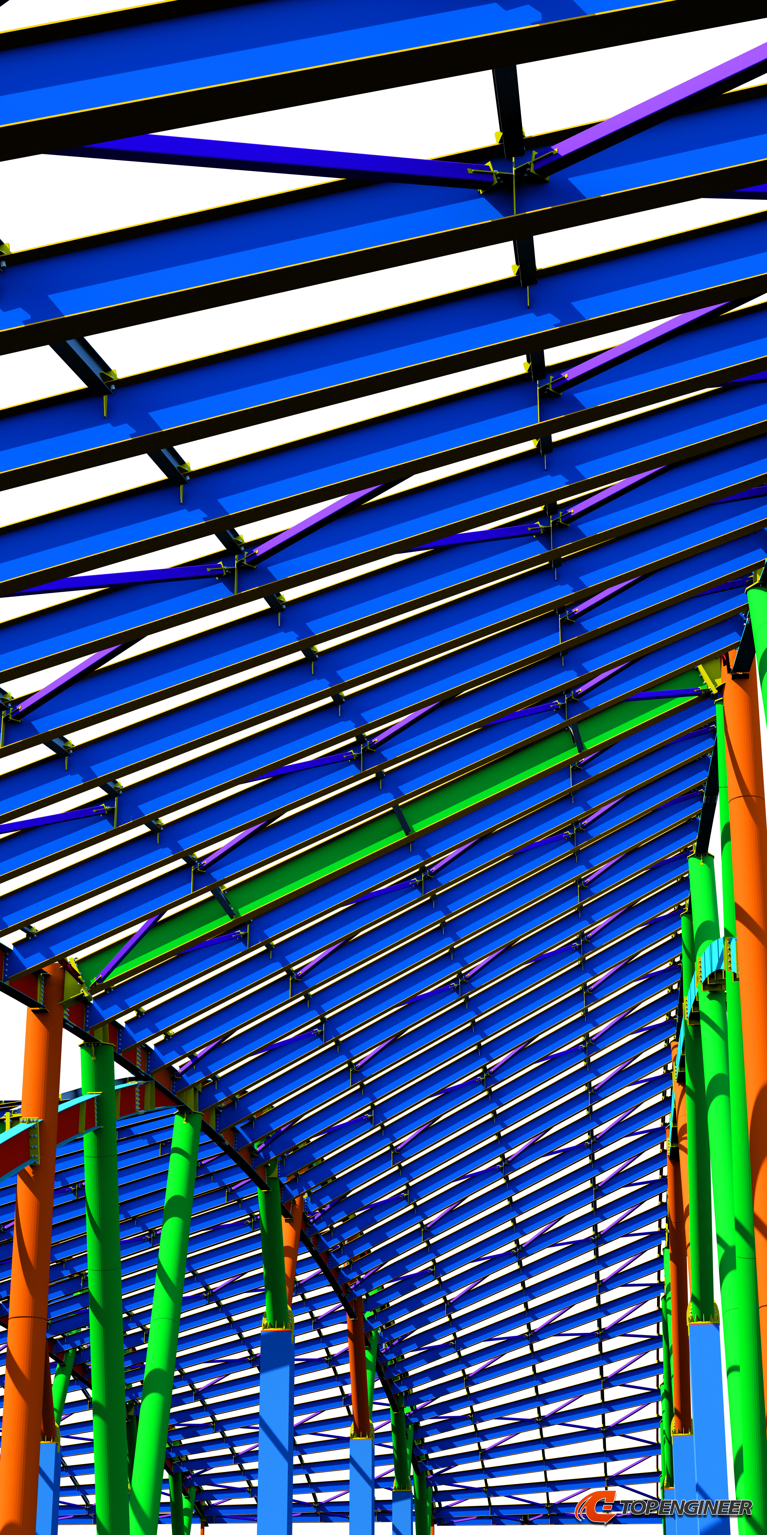 Steel detailing in Tekla Structures for the airport