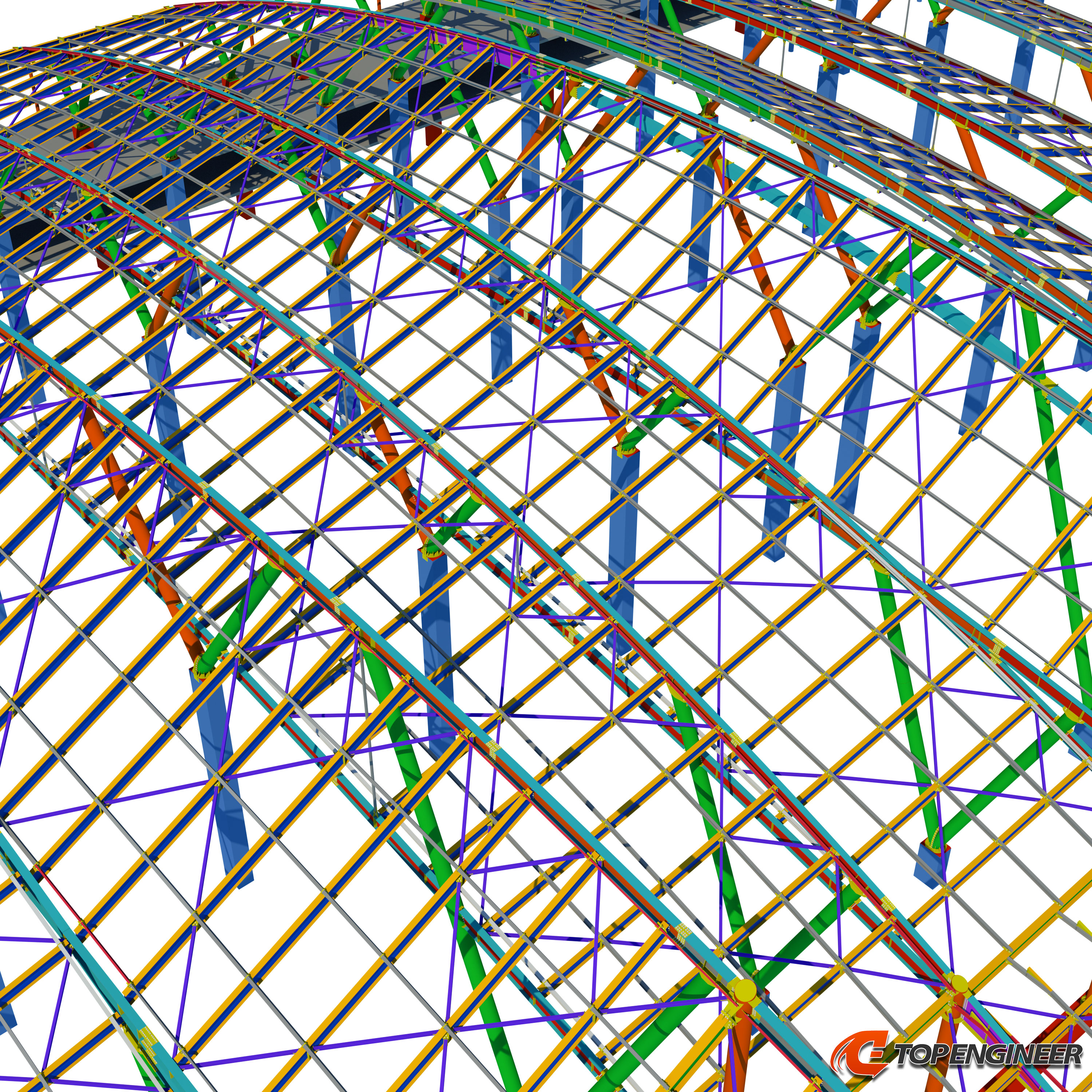 Steel detailing in Tekla Structures for the airport