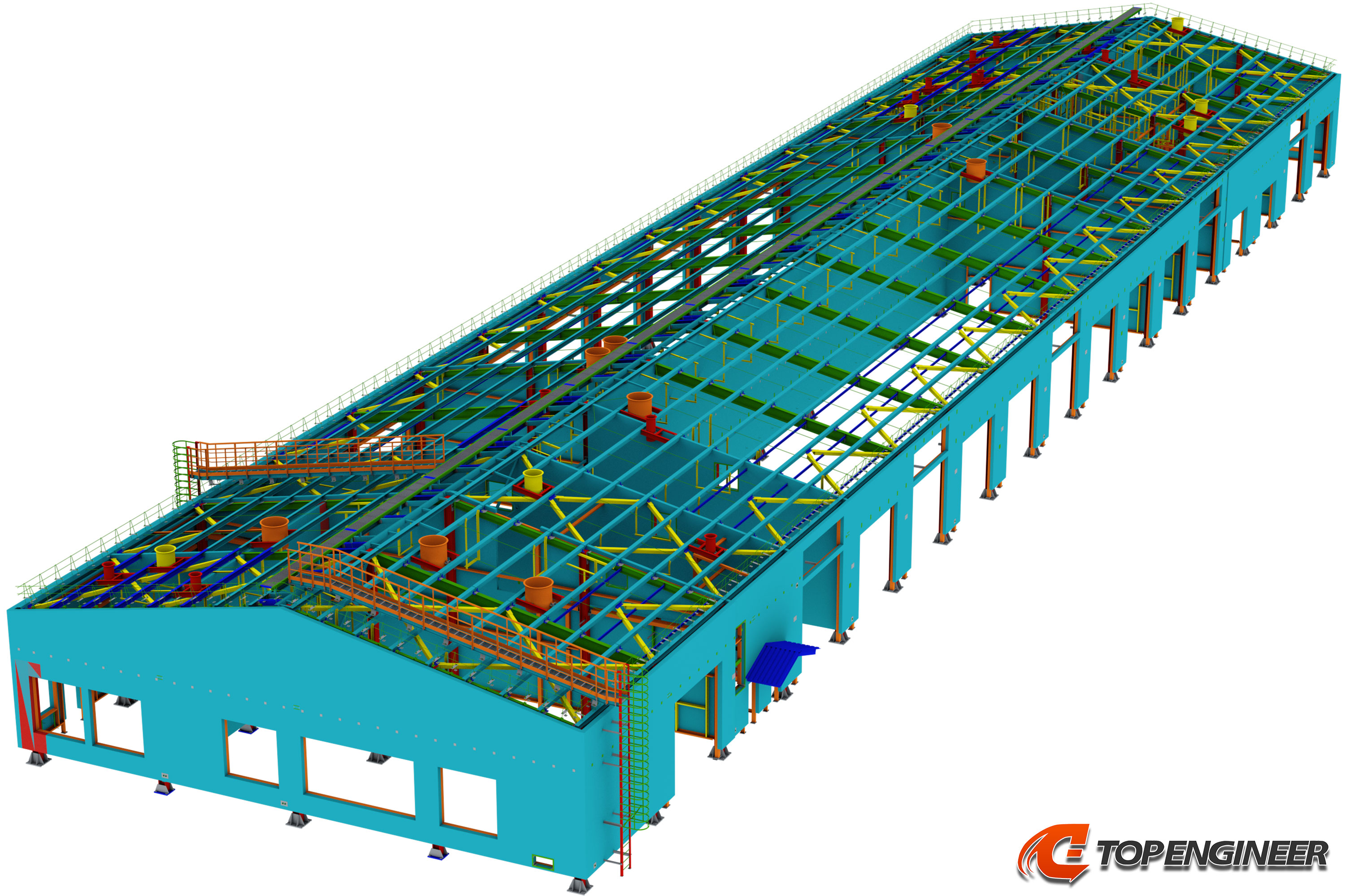 Steel fabrication detailing in Tekla Structures