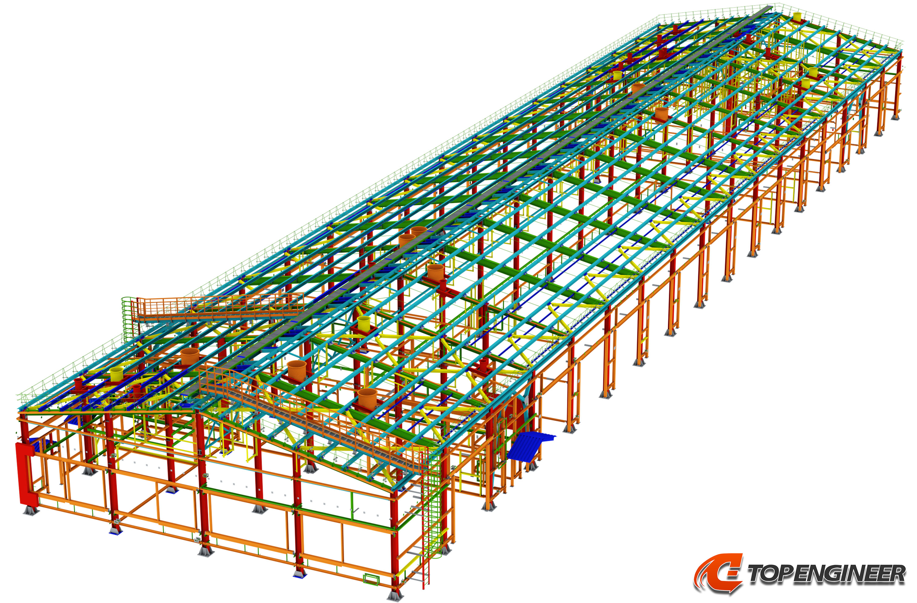 Steel fabrication detailing in Tekla Structures