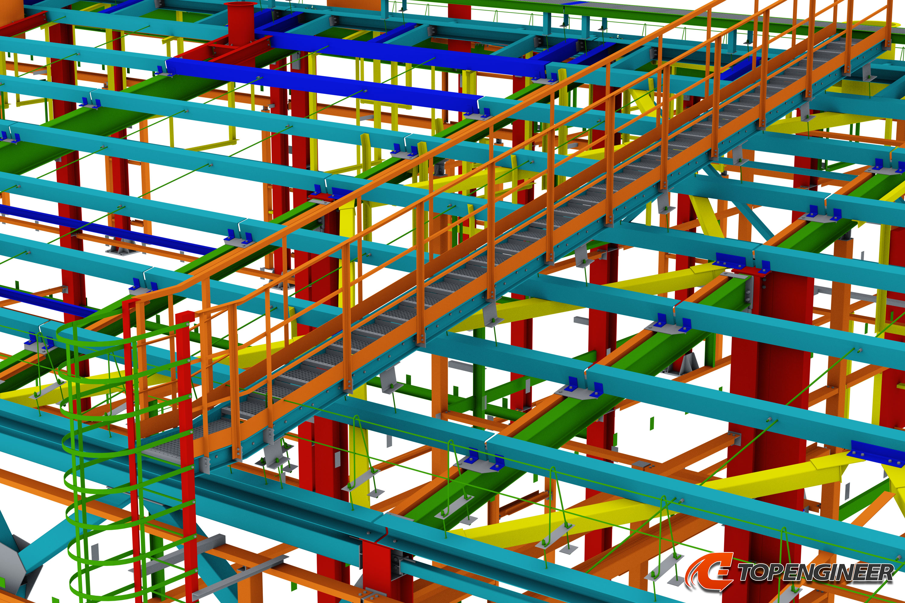 Steel fabrication detailing in Tekla Structures
