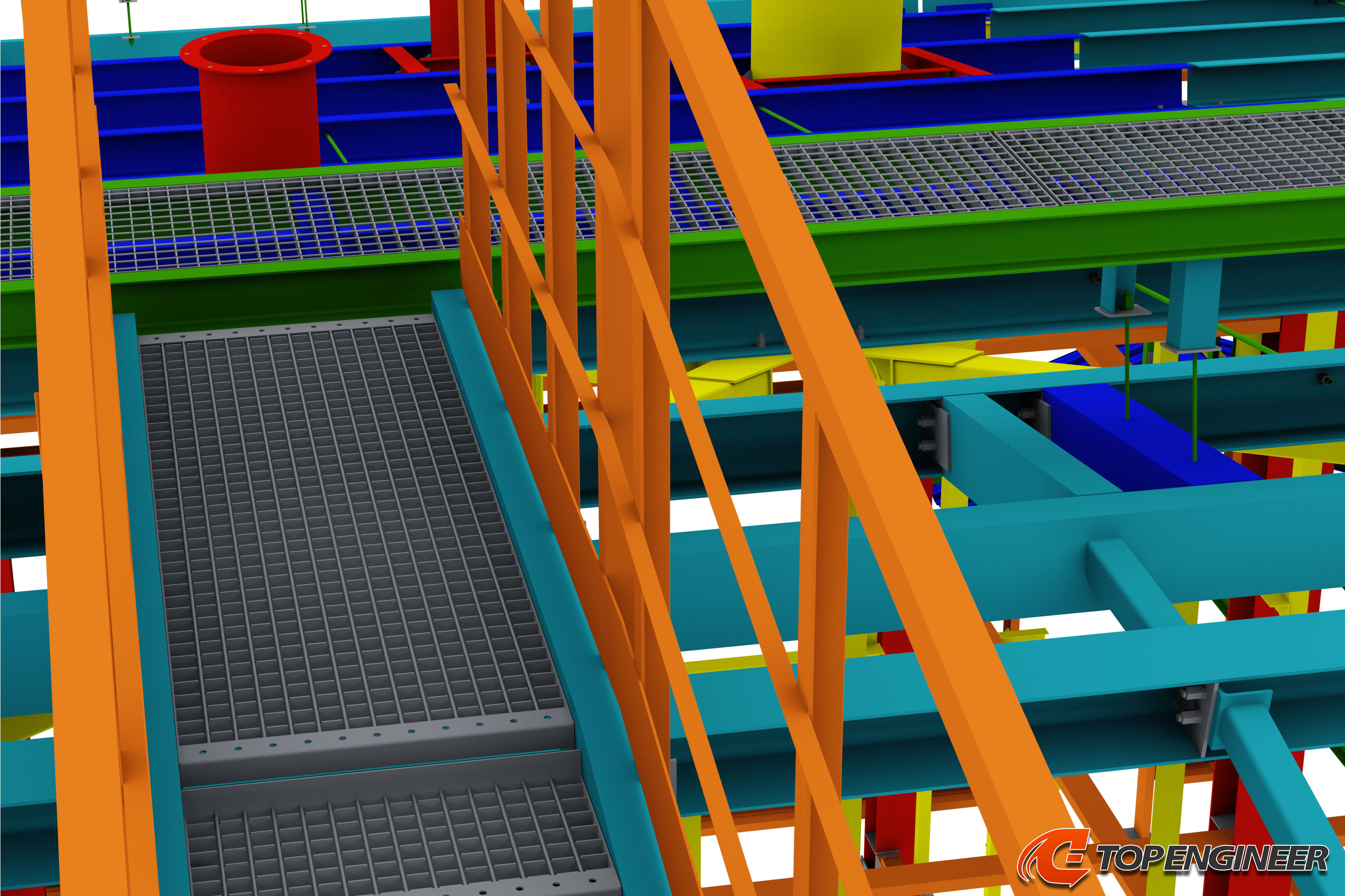 Steel fabrication detailing in Tekla Structures