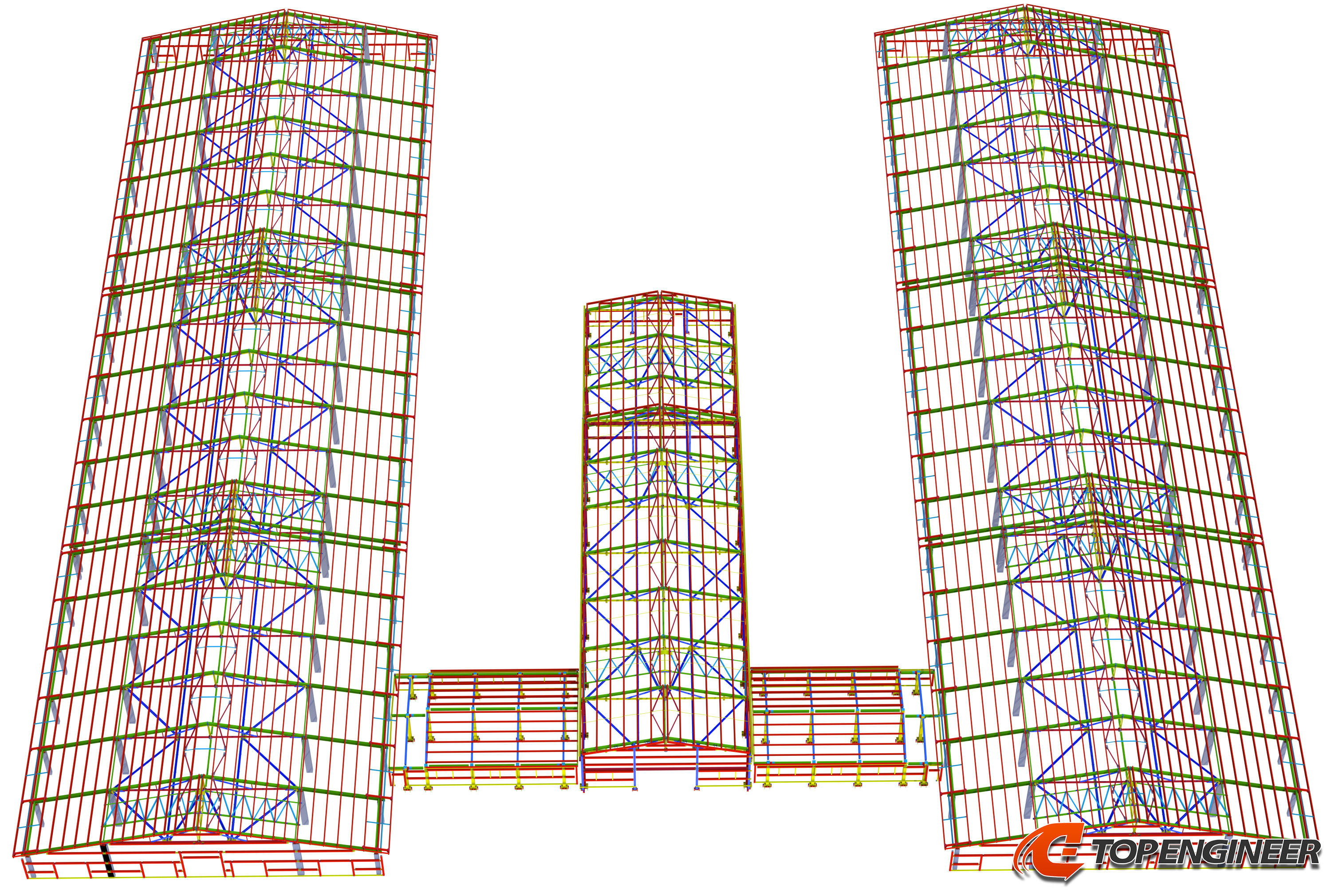 Structural drawings for warehouse in Tekla Structures