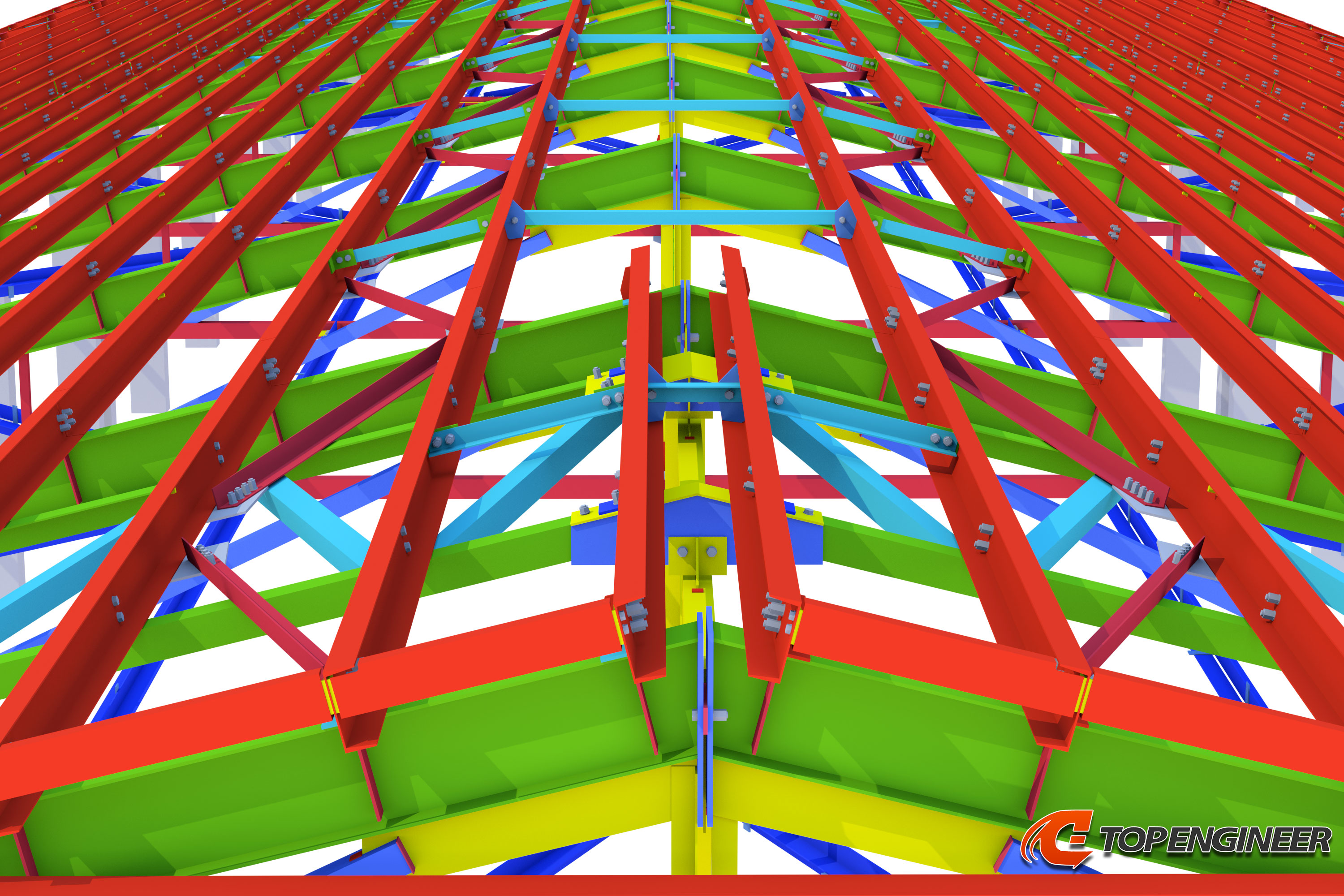 Structural drawings for warehouse in Tekla Structures