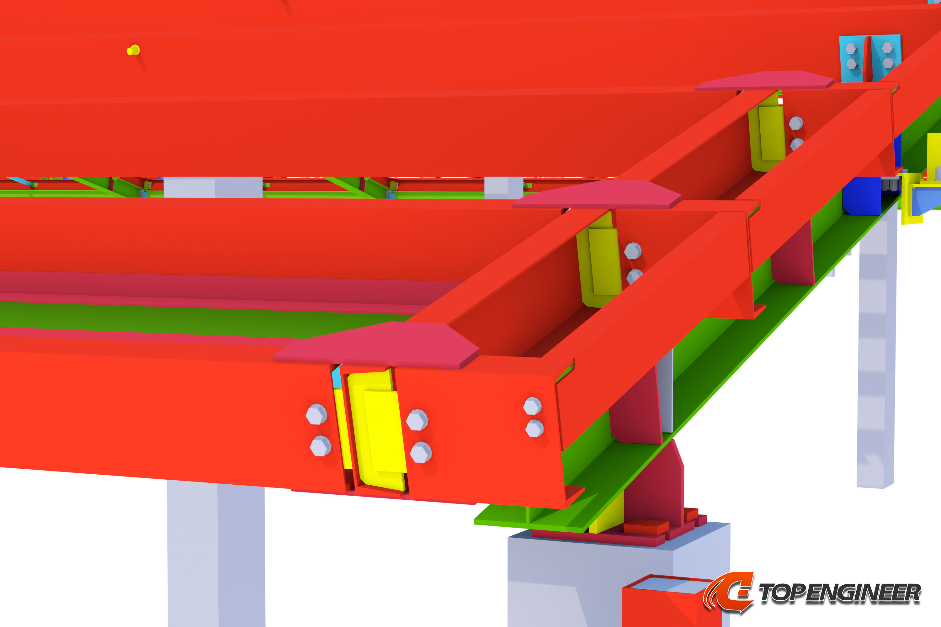 Structural drawings for warehouse in Tekla Structures